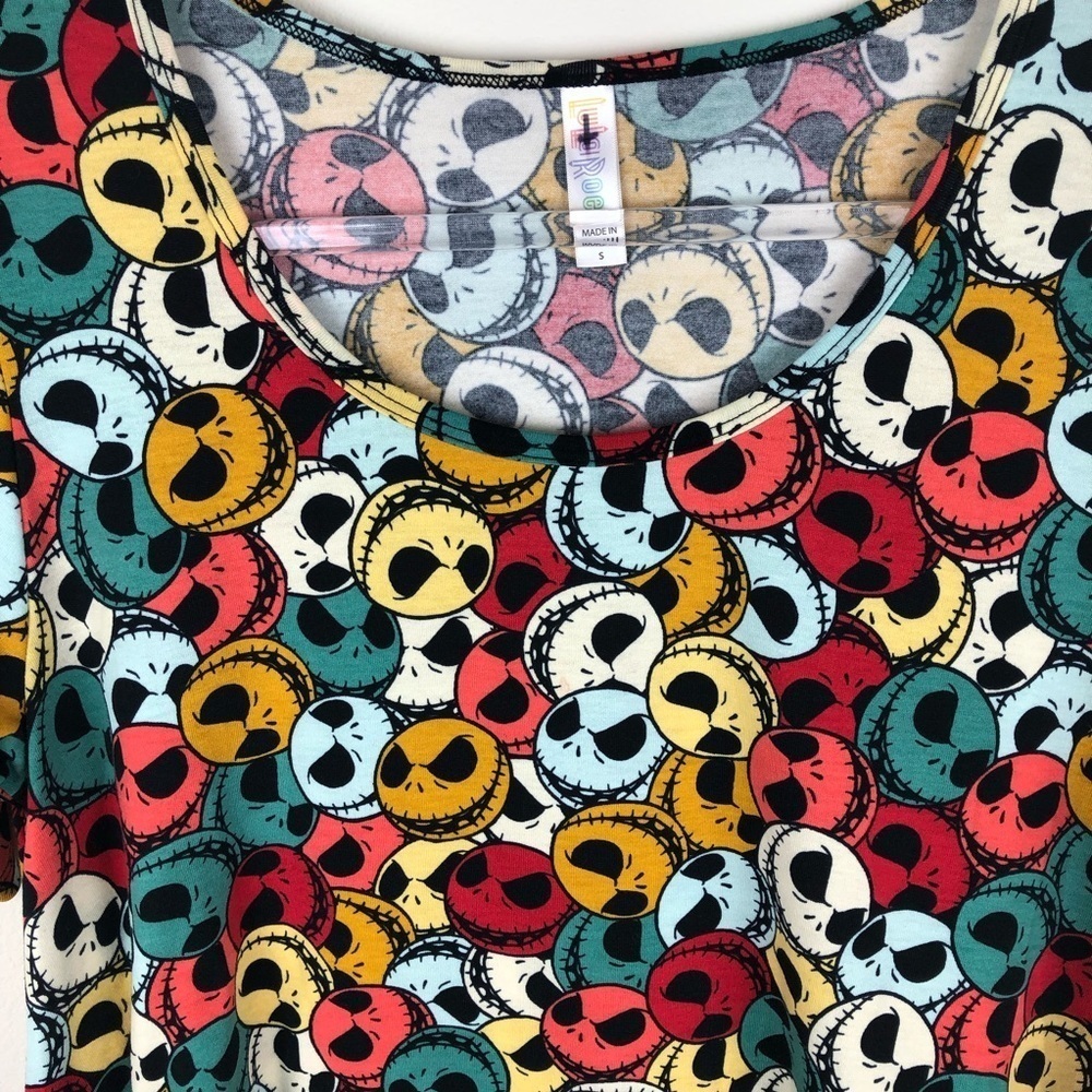 LulaRoe Jack Skellington tunic top size: S - Picture 4 of 8